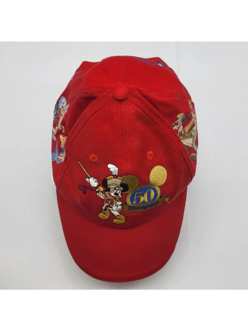 VTG Disneyland Resort 50TH anniversary red Baseball Cap Mickey Mouse Size Youth
